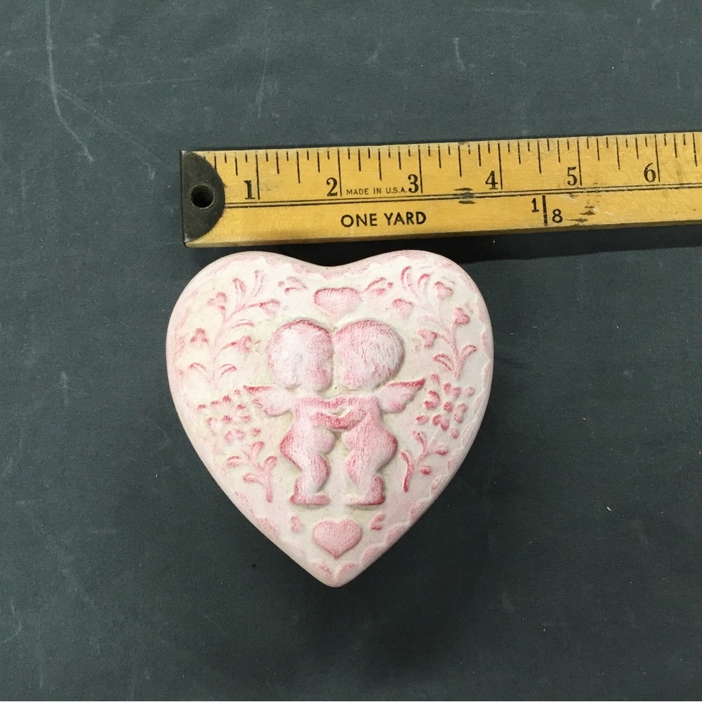 Pink Heart-Shaped Trinket Box